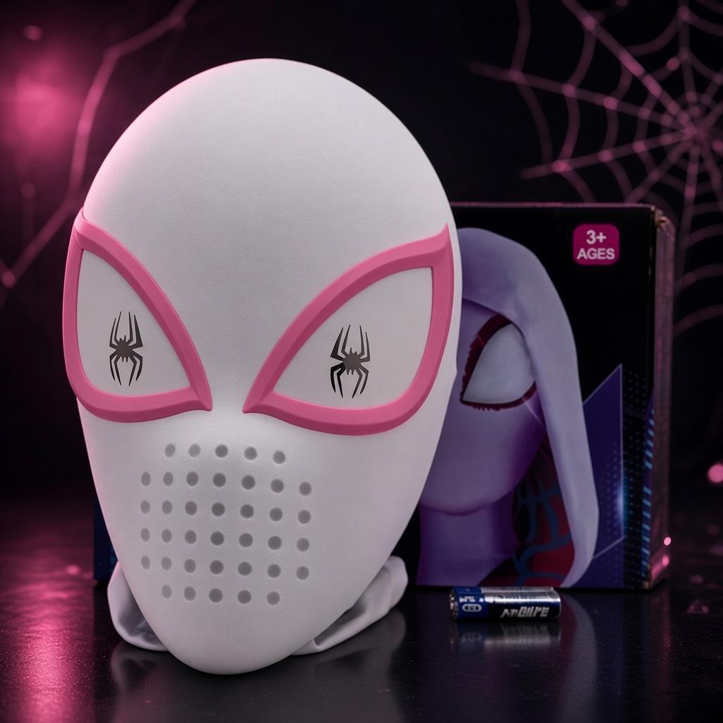ماسک صورت گوئن استیسی زن عنکبوتی با چشمان چراغ دار Spider Gwen Light-Up Mask