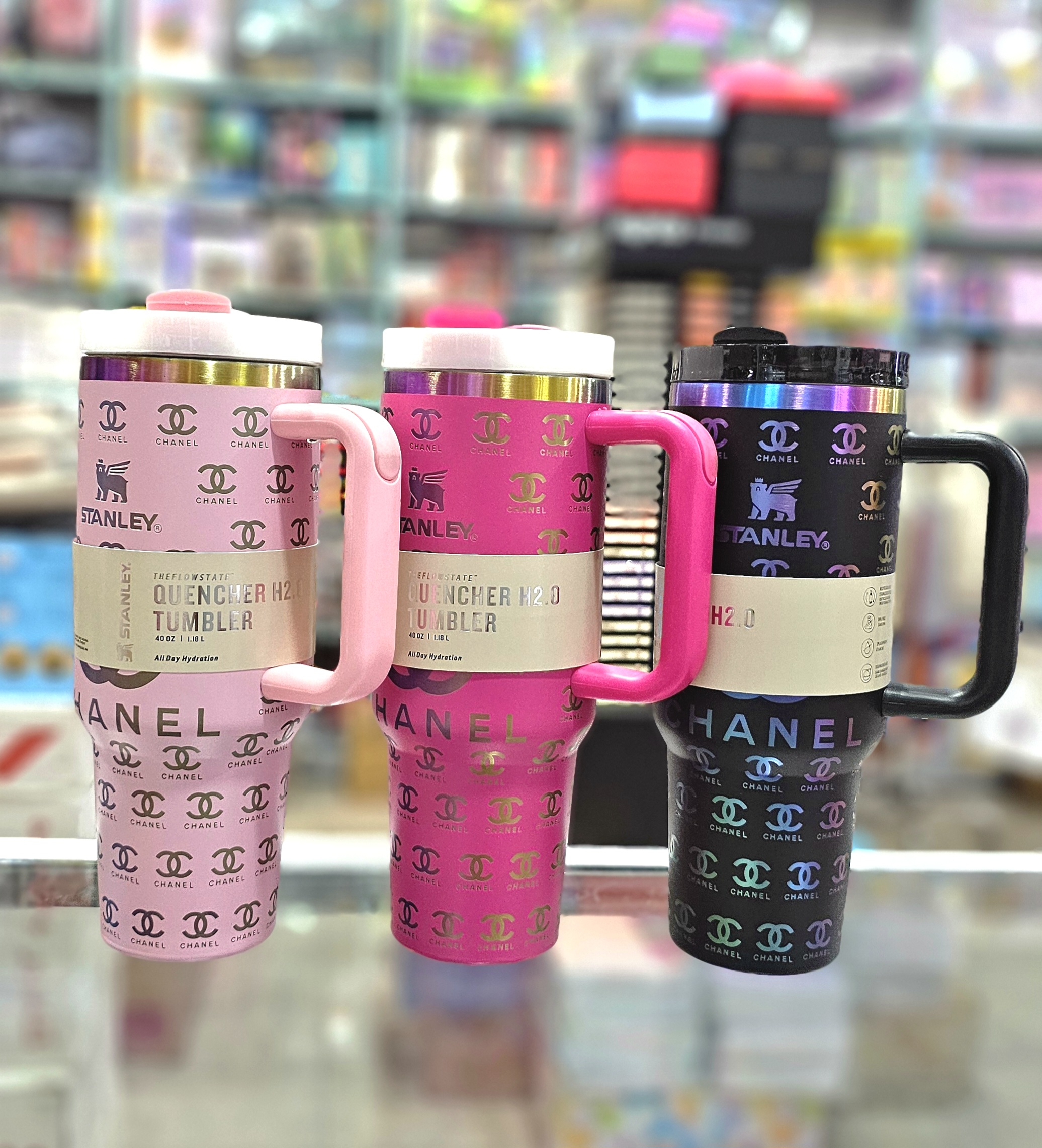 تراول ماگ استنلی طرح چنل نی‌دار ۱.۱۸ لیتر | تامبلر استنلی Chanel