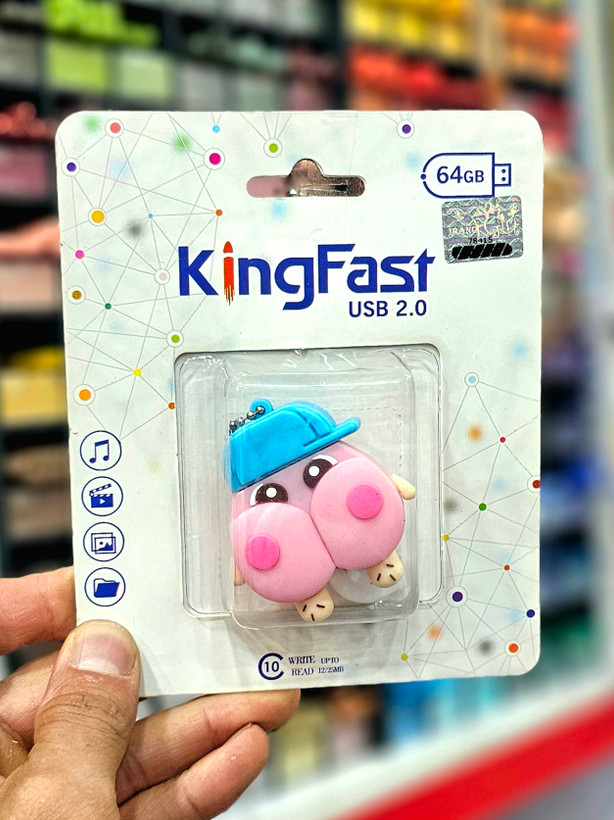 فلش مموری کینگ فست ۶۴ گیگ king fast طرح قلمبه و پاندا